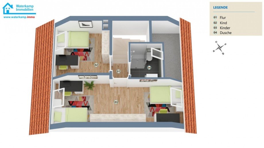 Dachgeschoss Reihenmittelhaus Nordwalde