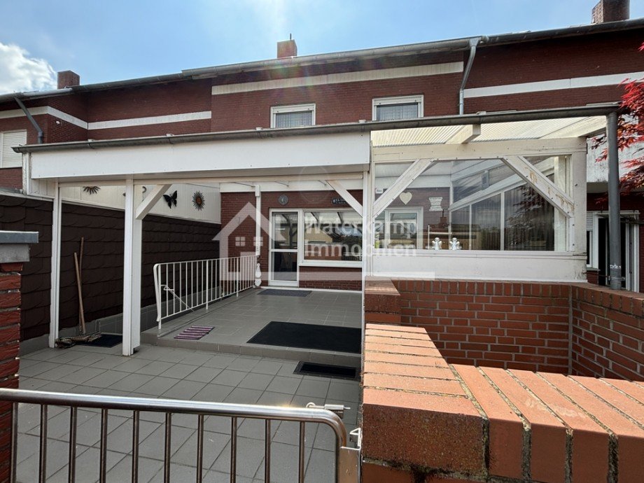R�ckansicht Terasse Reihenmittelhaus Nordwalde