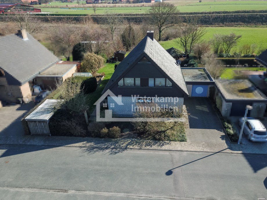 Luftaufnahme Vorderansicht vp Einfamilienhaus Nordwalde
