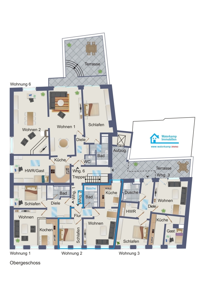 Grundriss Etagenwohnung Nordwalde