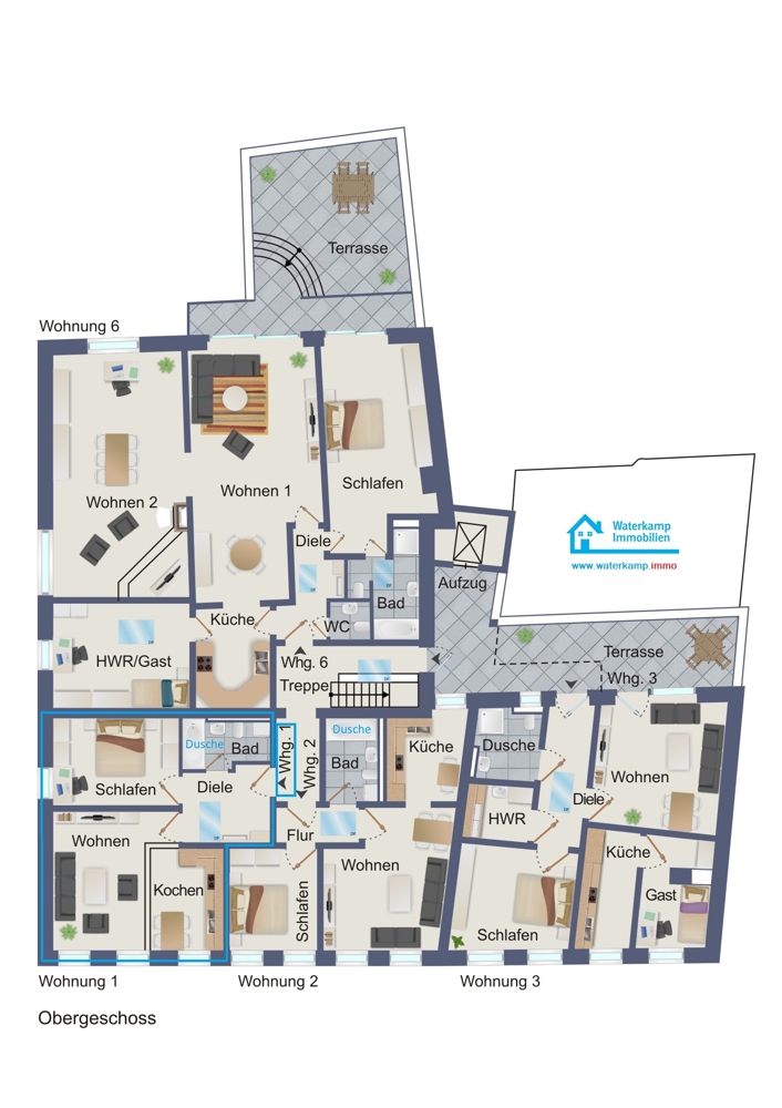 Grundriss Etagenwohnung Nordwalde