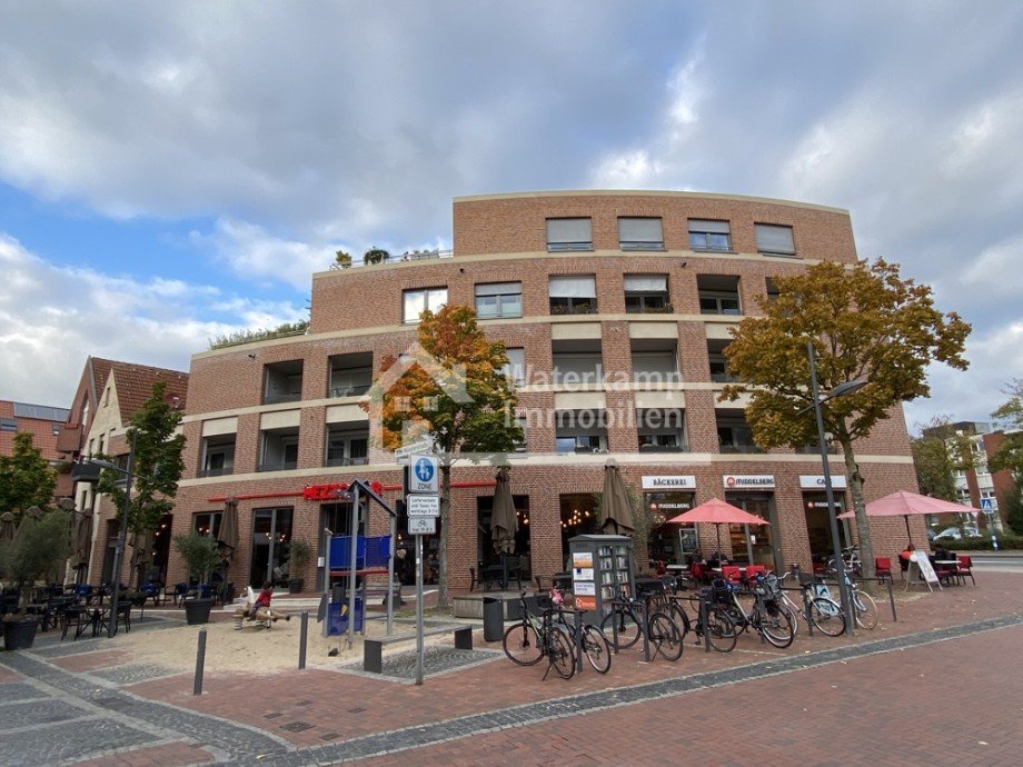Ansicht vom Parkplatz Etagenwohnung Greven