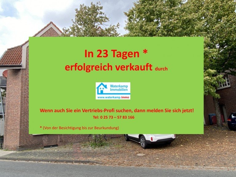 erfolgreich verkauft Laer Erdgeschosswohnung Sch�n geschnittene Wohnung im Zentrum von Laer