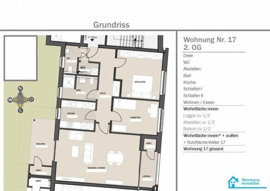 20160826 Whg Nr. 17, 2. OG Etagenwohnung Greven