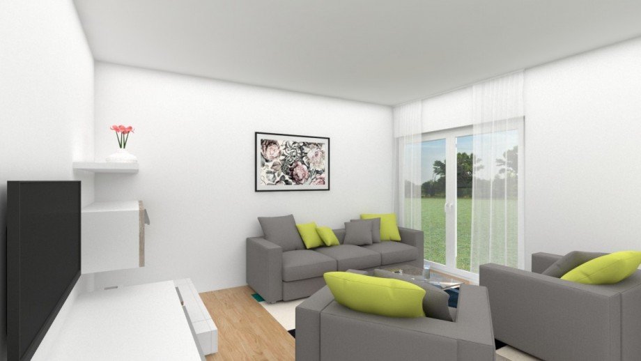 Wohnzimmer 3-D Computer-Animation Erdgeschosswohnung Laer