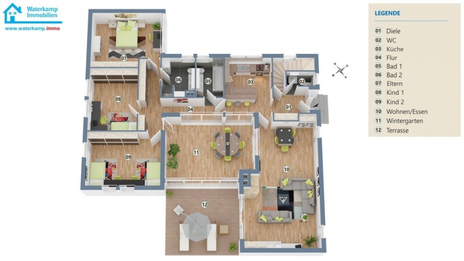 Grundriss EG Bungalow Altenberge