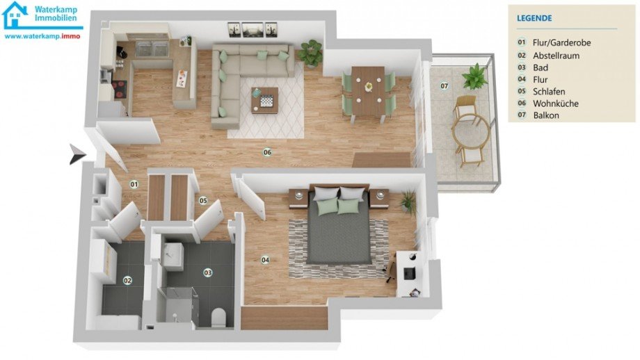 Grundriss Etagenwohnung Nordwalde