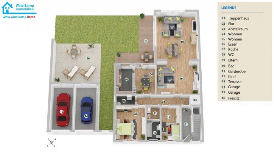Grundriss EG Zweifamilienhaus Greven