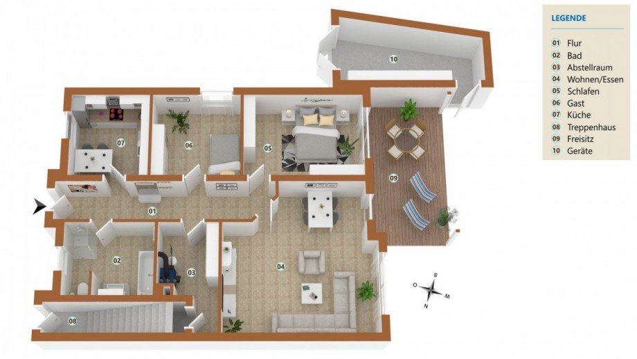 Grundriss EG Whg Nr. 1 Erdgeschosswohnung Nordwalde