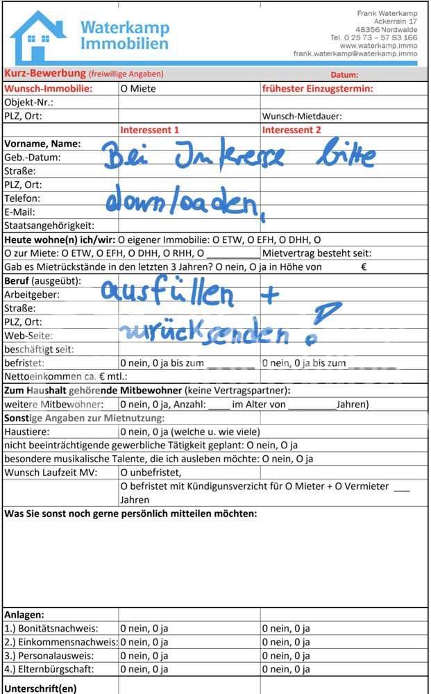 Jetzt bewerben! Etagenwohnung Laer