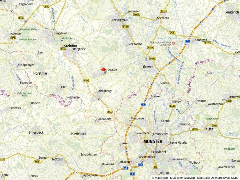 Makro-Lage Haus Nordwalde