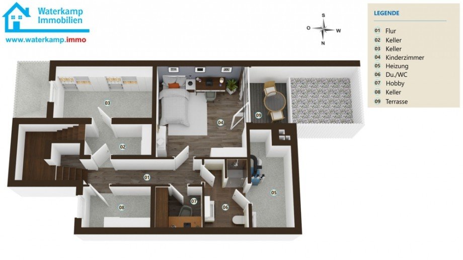 Grundriss KG 3D Doppelhaush�lfte Nordwalde