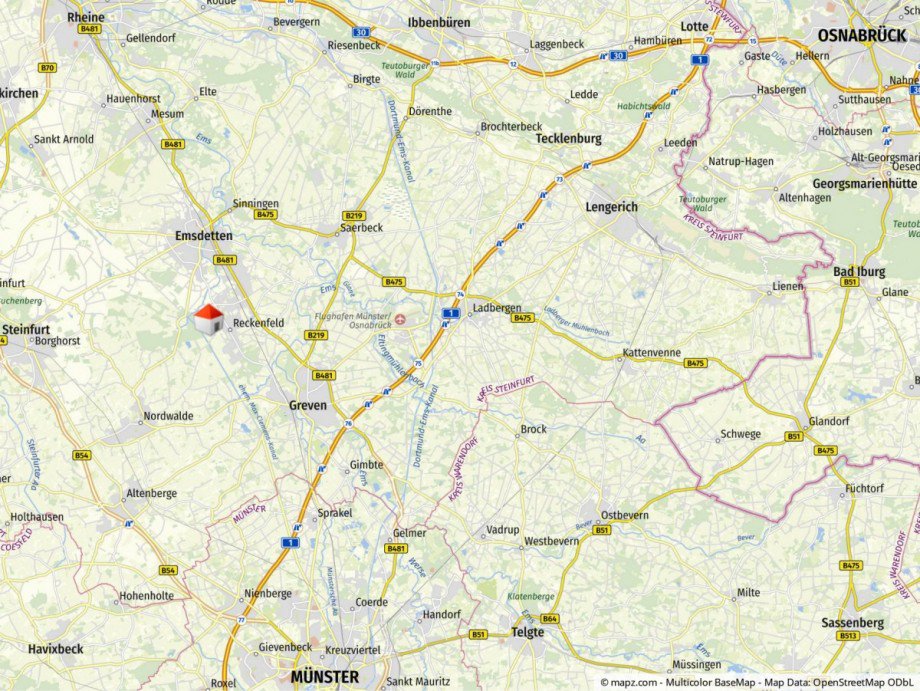 Makro-Lage Zweifamilienhaus Greven