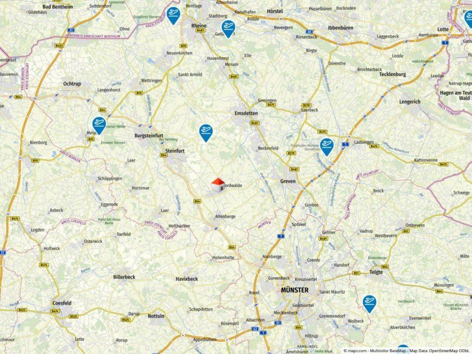 Makro-Lage Einfamilienhaus Nordwalde