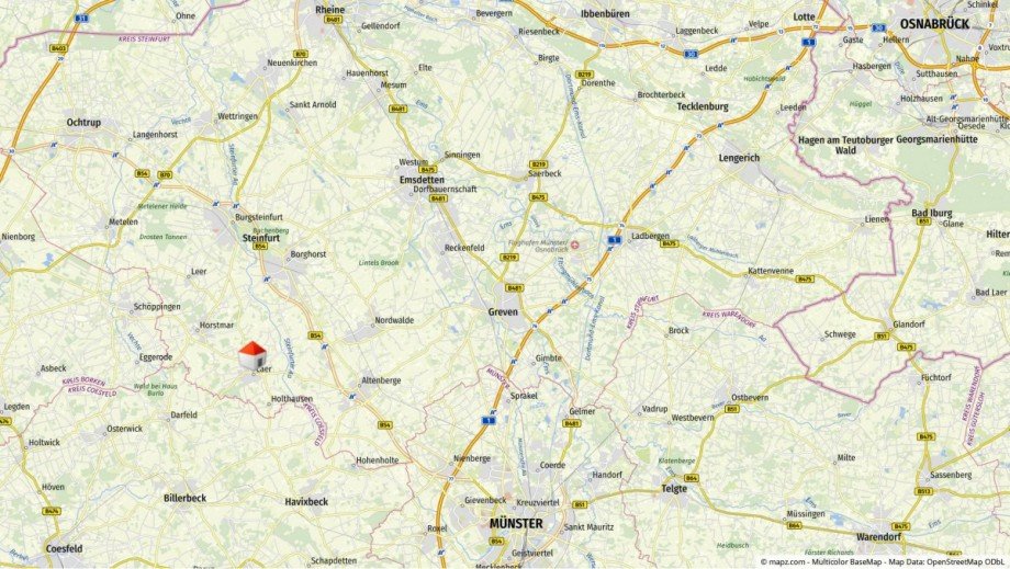 Makrolage Etagenwohnung Laer