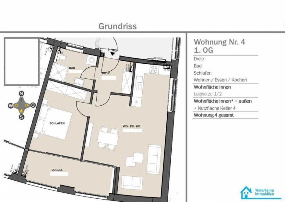 Grundriss Whg 4 Terrassenwohnung Greven