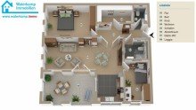 Grundriss Whg 4 im 1. OG Wundersch�ne Wohnung im 1. OG mit Loggia und Ausblick auf die Kirche