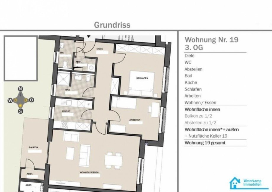 20160826 Whg Nr. 19, 3. OG Etagenwohnung Greven
