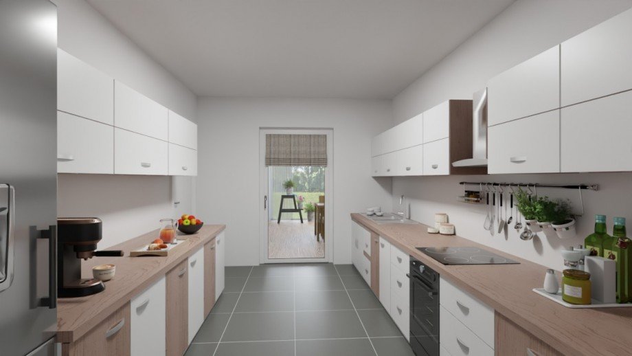 04 K�che (EG, 3-D) Einfamilienhaus Nordwalde