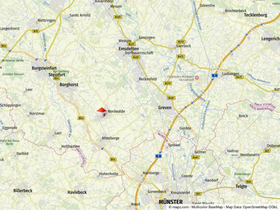 Makro-Lage Einfamilienhaus Nordwalde
