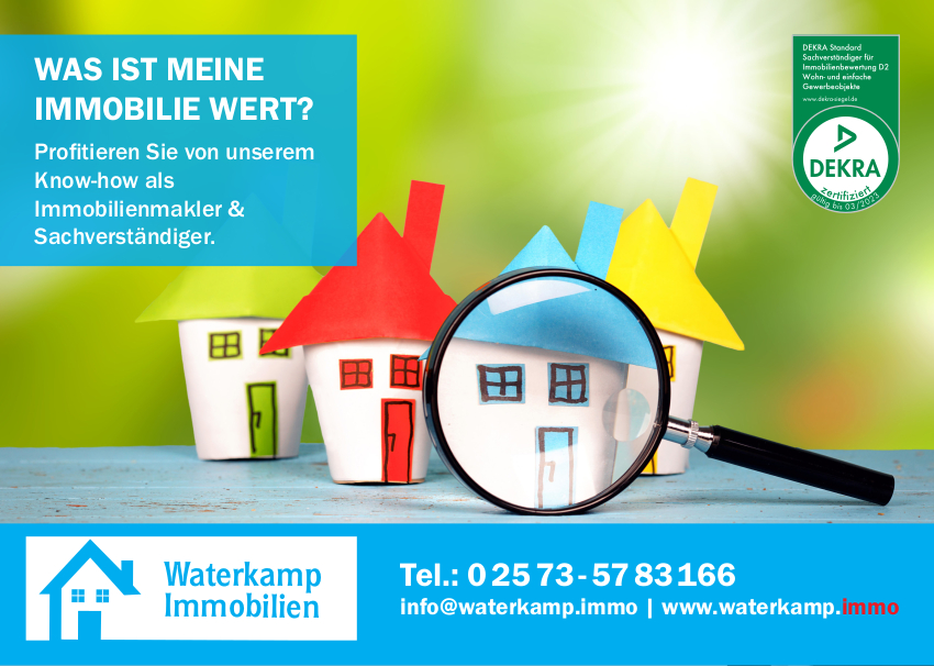 Was ist meine Immobilie Wert SV Vorderseite Etagenwohnung Laer