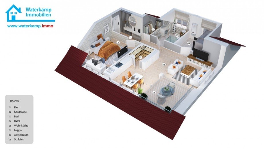 Grundriss 10_7 Dachgeschosswohnung Nordwalde
