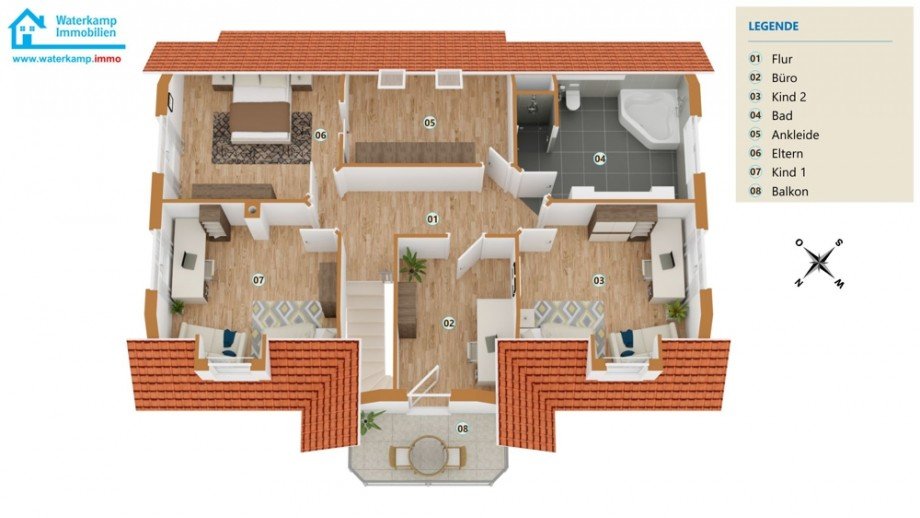 Grundriss DG: EFH Zweifamilienhaus Nordwalde