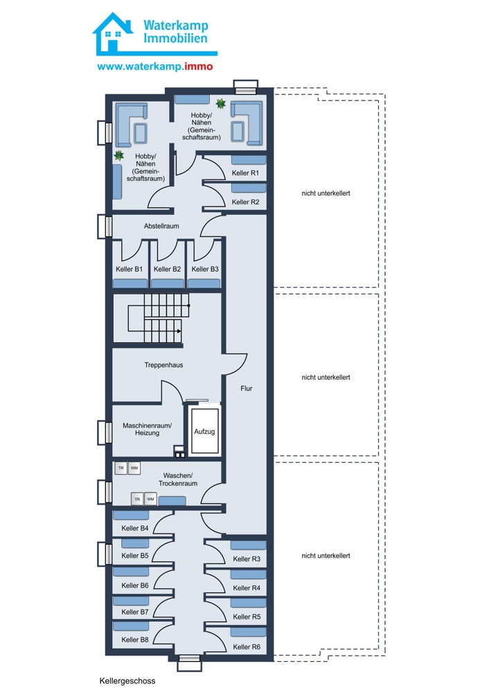 Kellergeschoss Grundriss Mehrfamilienhaus Nordwalde