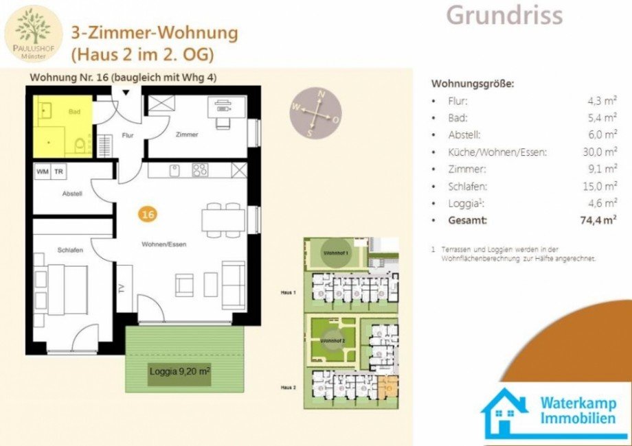20170330 Grundriss PH WHG 2.16 Etagenwohnung M�nster-Mecklenbeck