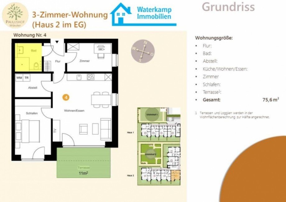 20170222 Haus2 Whg 4 im EG Erdgeschosswohnung M�nster-Mecklenbeck