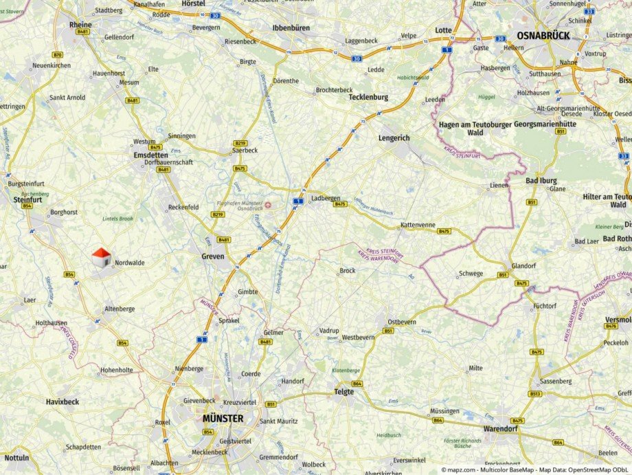 Makro-Lage Haus Nordwalde