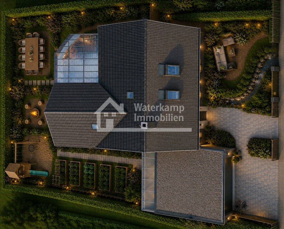 Luftaufnahme (KI bearbeitet) Einfamilienhaus Nordwalde