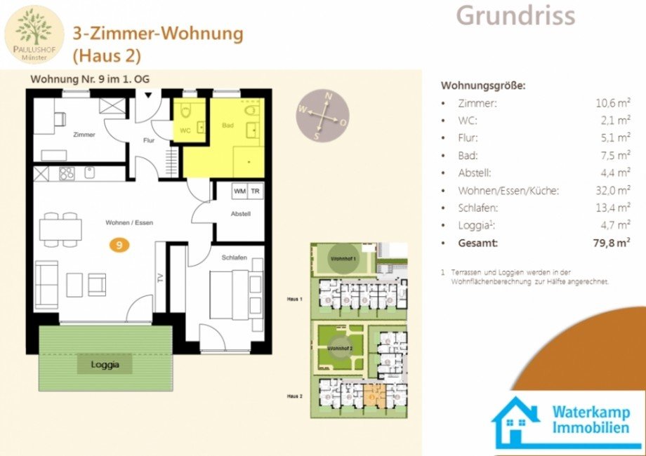 20170330 Grundriss PH Whg 2.09 Etagenwohnung M�nster-Mecklenbeck