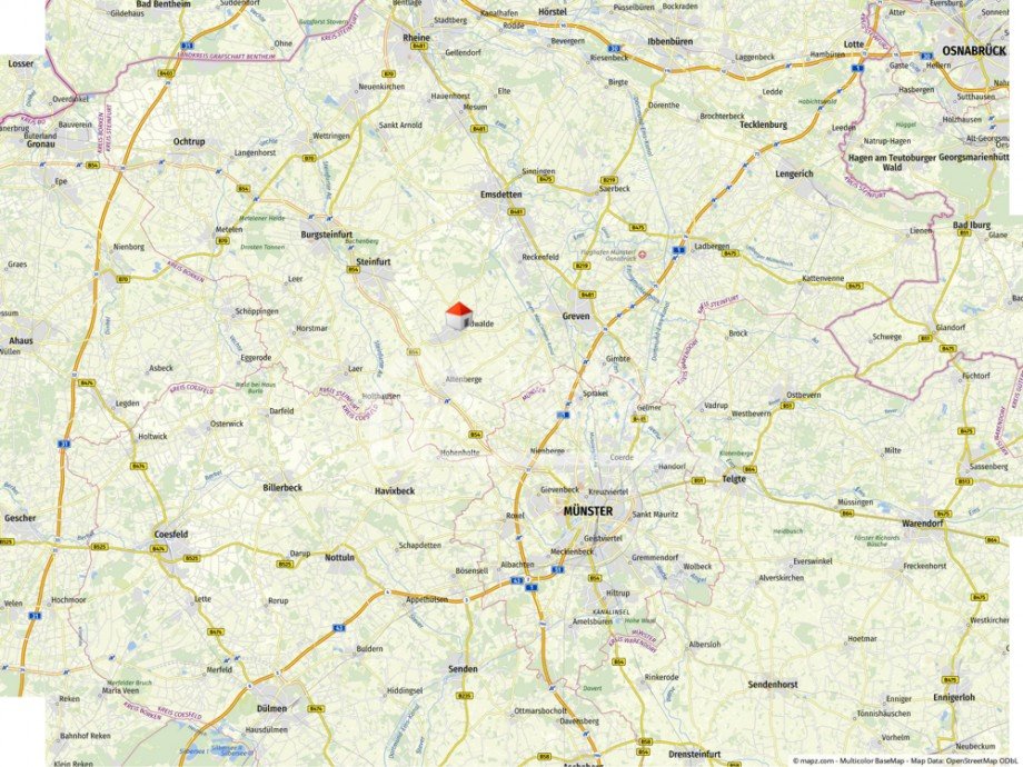 Makro-Lage Etagenwohnung Nordwalde