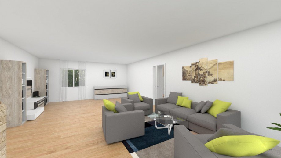 Wohnzimmer 3-D EG Einfamilienhaus Nordwalde