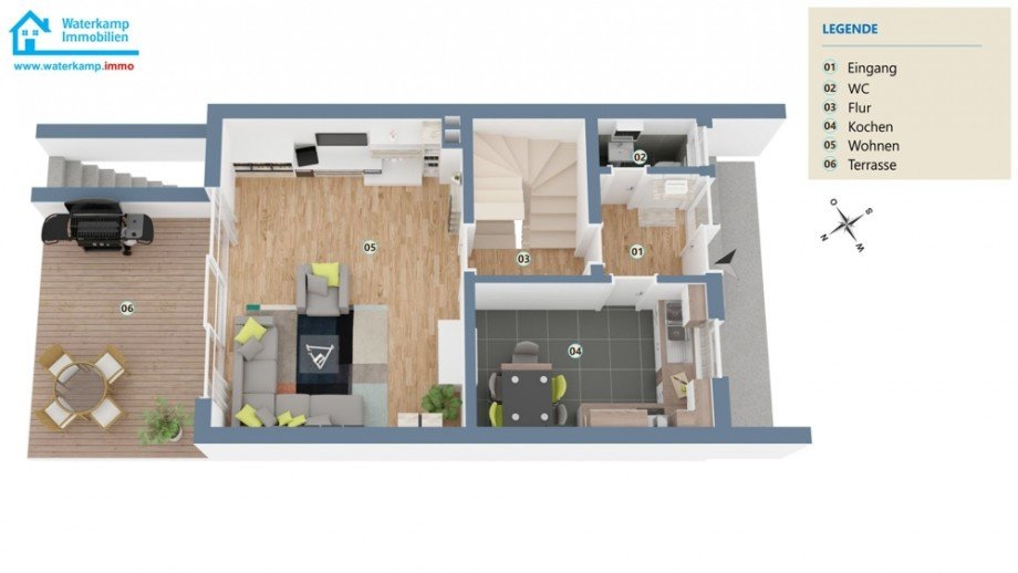 Erdgeschoss Reihenmittelhaus Nordwalde