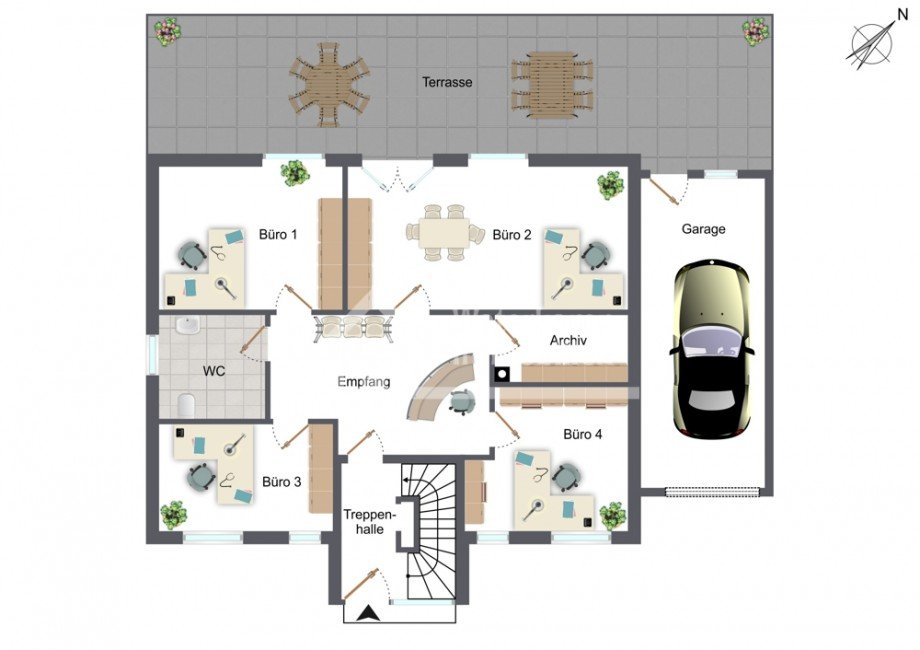 Grundriss EG Haus Nordwalde